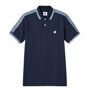 Pretty Green Mens Paisley Regular Polo Shirt / Navy